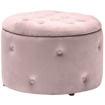 Cleo Storage Pouff Pink