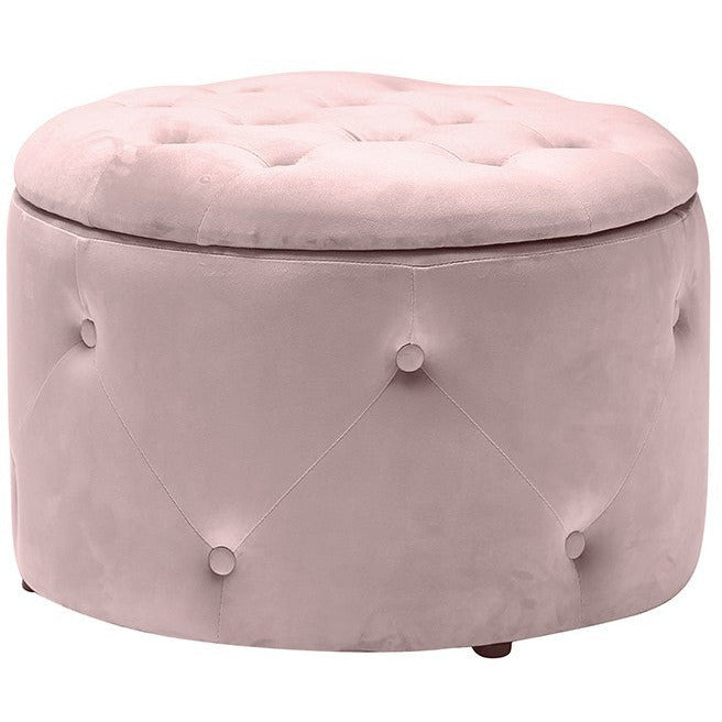Cleo Storage Pouff Pink