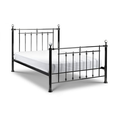 MARQUIS BLACK NICKEL & CRYSTAL BED 135CM