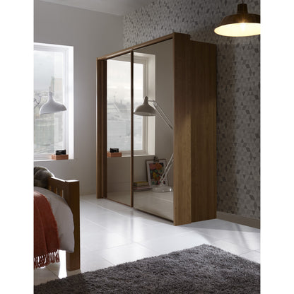 Wiemann Sydney 2 Door Bronze Mirror Sliding Wardrobe in Semi Solid Oak