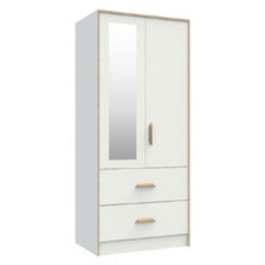 Marlow 2 Drawer Combi Wardrobe With Mirror