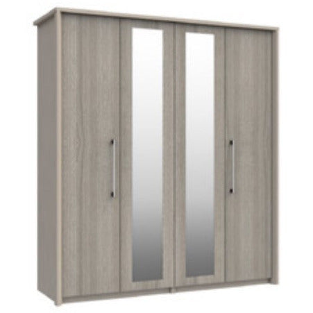 Burford 4 Door Wardrobe With 2 Mirrors