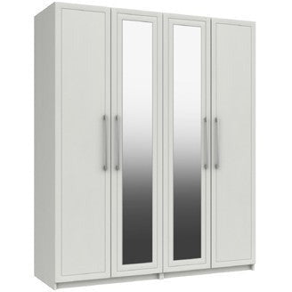 Isla 4 Door Wardrobe With 2 Mirrors Door