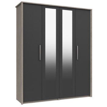 Arundel Tall 4 Door Wardrobe With 2 Mirrors Door