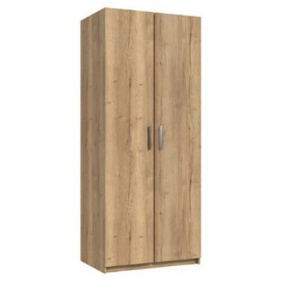 Waterfall 2 Door Wardrobe Natural Rustic Oak