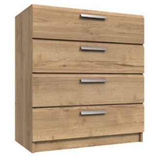Waterfall 4 Drawer Chest Natural Rustic Oak