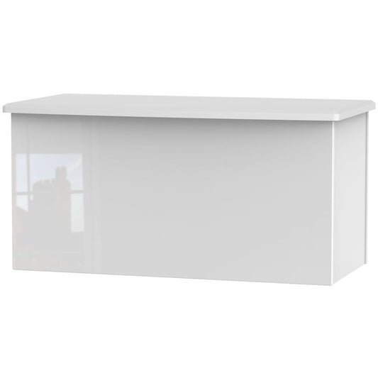 Knightsbridge High Gloss White Blanket Box