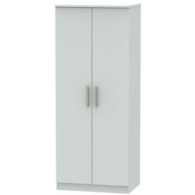 Knightsbridge Matt Grey 2 Door Wardrobe