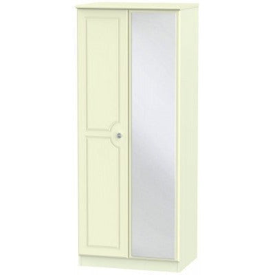 Pembroke Cream 2 Door Wardrobe with mirror