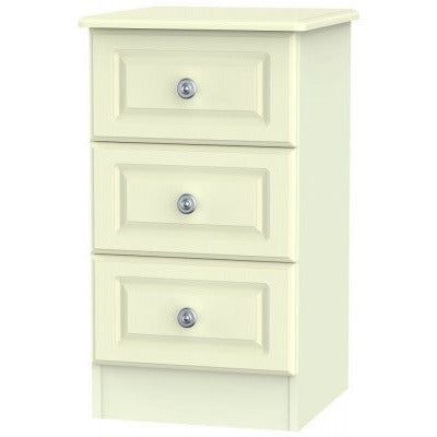 Pembroke Cream 3 Drawer Bedside