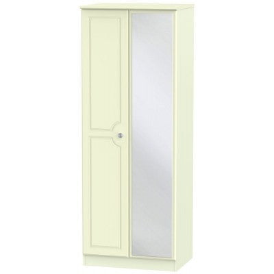 Pembroke Cream 2 Door Wardrobe Tall with mirror