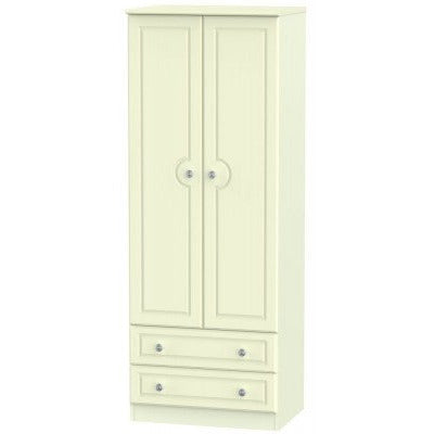 Pembroke Cream 2 Drawer 2 Door Wardrobe Tall