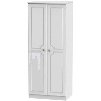 Pembroke High Gloss White 2 Door Wardrobe
