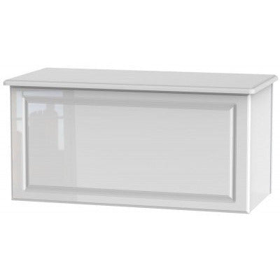 Pembroke High Gloss White Blanket Box