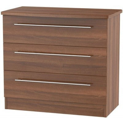 Sherwood Walnut 3 Drawer Chest