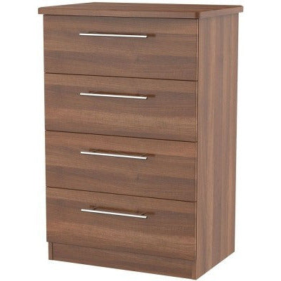 Sherwood Walnut 4 Drawer Midi Chest