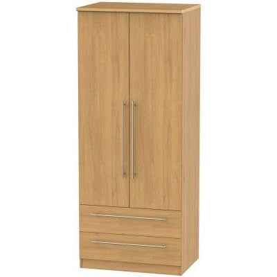 Sherwood 2 Drawer 2 Door Wardrobe Fully Assembled