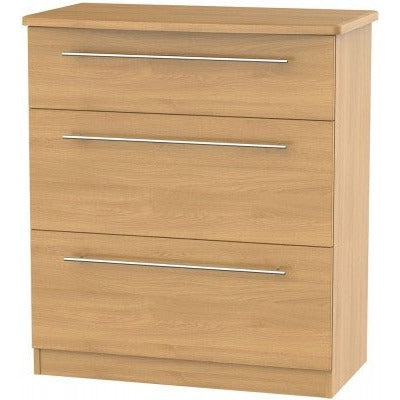 Sherwood Oak 3 Drawer Deep Chest