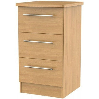 Sherwood Oak 3 Drawer Bedside