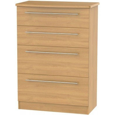Sherwood Oak 4 Drawer Deep Chest