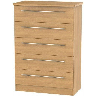 Sherwood Oak 5 Drawer Chest