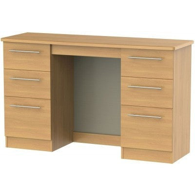 Sherwood Oak 6 Drawer Dressing Table