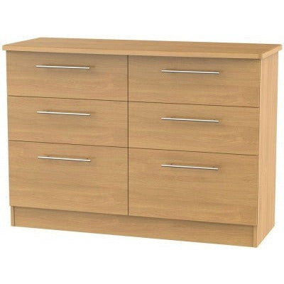 Sherwood Oak 6 Drawer Midi Chest