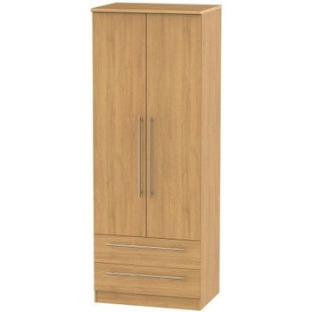 Sherwood Oak 2 Drawer 2 Door Wardrobe Tall