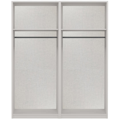 Minnesota 4 Door Wardrobe With 2 Mirrors Beige Grey Oak
