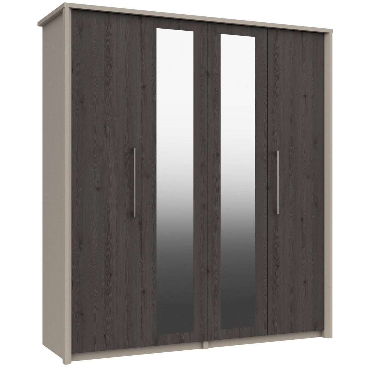 Burford 4 Door Wardrobe With 2 Mirrors