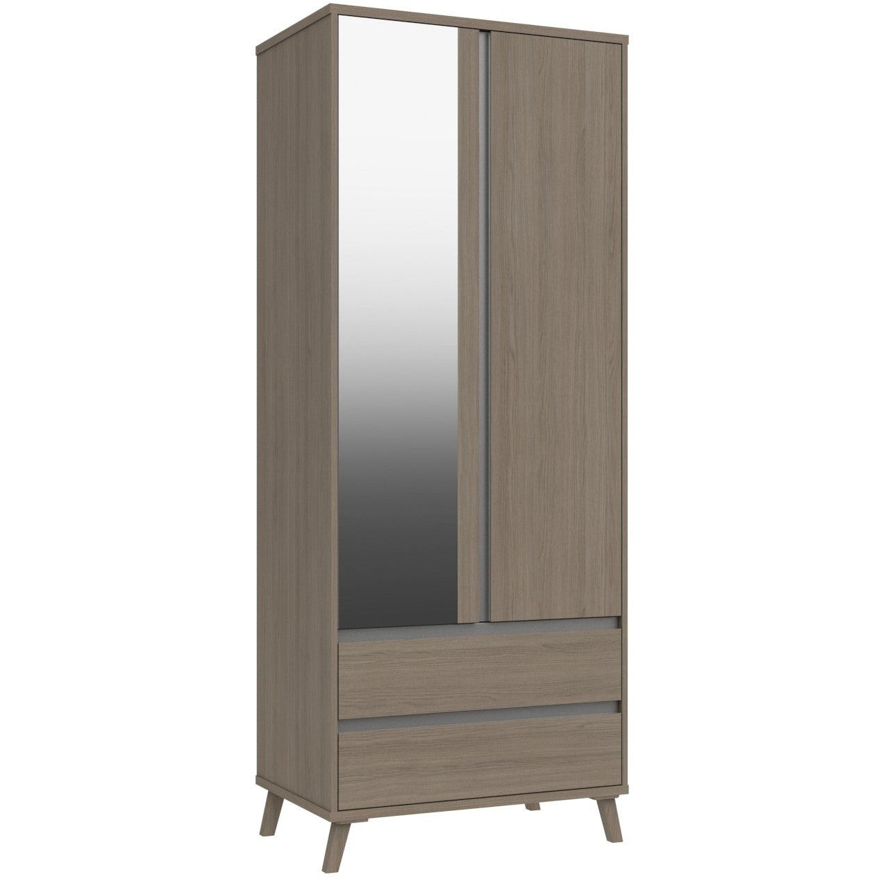 Tamar 2 Door Combi Wardrobe With Mirror