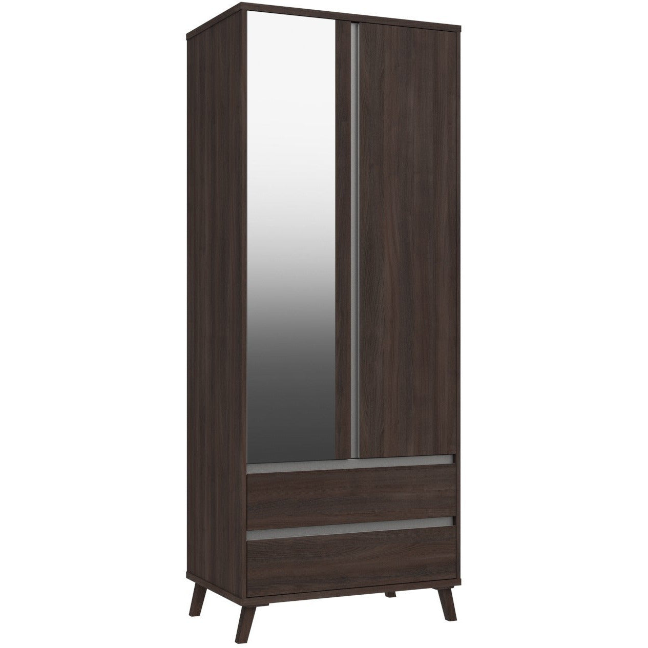 Tamar 2 Door Combi Wardrobe With Mirror