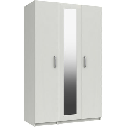 Arran 3 Door Wardrobe With Mirror High gloss