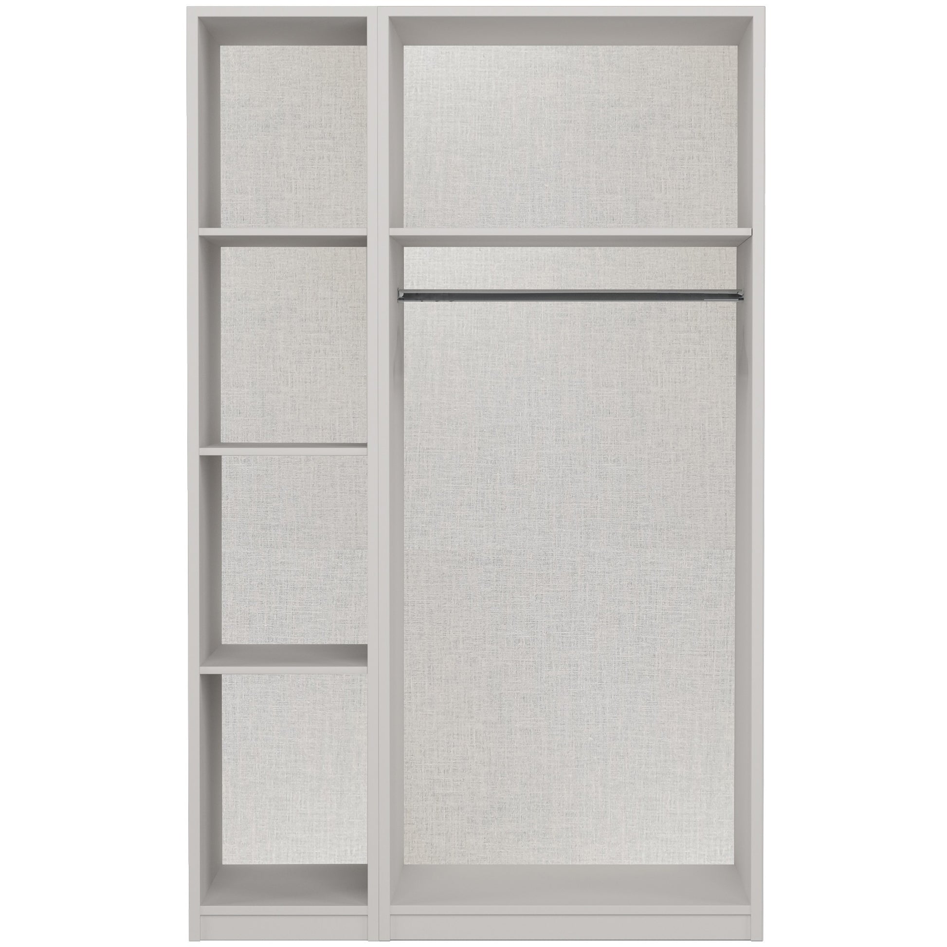 Waterfall 3 Door With Mirror Wardrobe Natural Rustic Oak