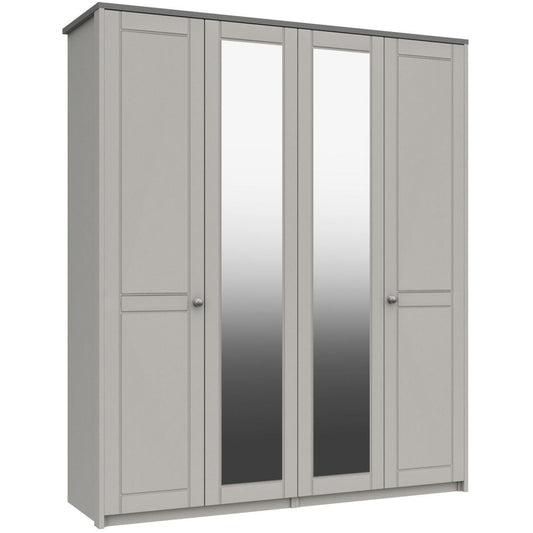 Skye 4 Door Wardrobe With 2 Mirrors