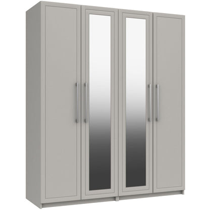 Isla 4 Door Wardrobe With 2 Mirrors Door