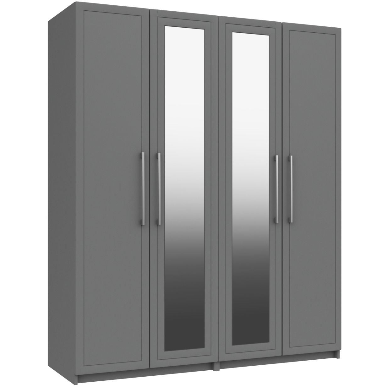 Isla 4 Door Wardrobe With 2 Mirrors Door