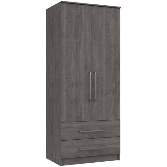 Minnesota 2 Door gents Wardrobe Dark Grey Oak