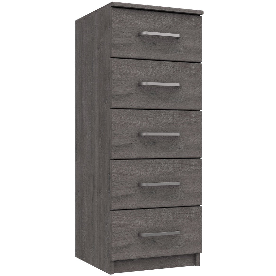 Minnesota 5 Drawer Narrow tallboy Dark Grey Oak