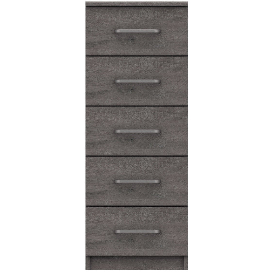 Minnesota 5 Drawer Narrow tallboy Dark Grey Oak