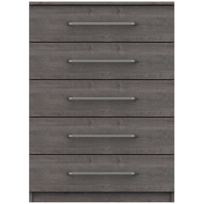 Minnesota 5 Drawer Chest Dark Grey Oak