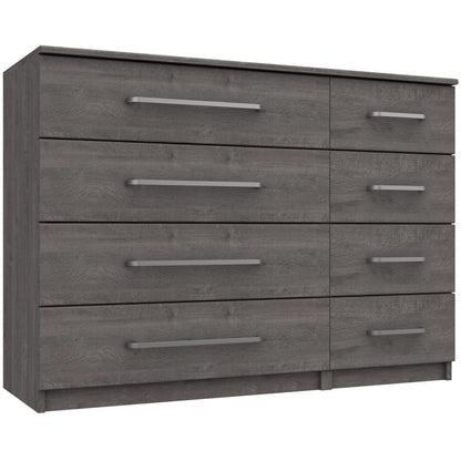 Minnesota 8 Drawer chest Dark Grey Oak