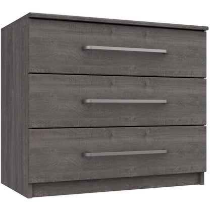 Minnesota 3 Drawer Chest of Drawers Dark Grey Oak