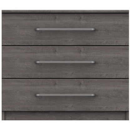 Minnesota 3 Drawer Chest of Drawers Dark Grey Oak