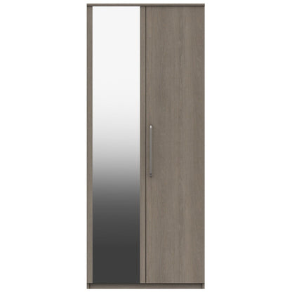 Minnesota 2 Door  with mirror Wardrobe Grey Oak