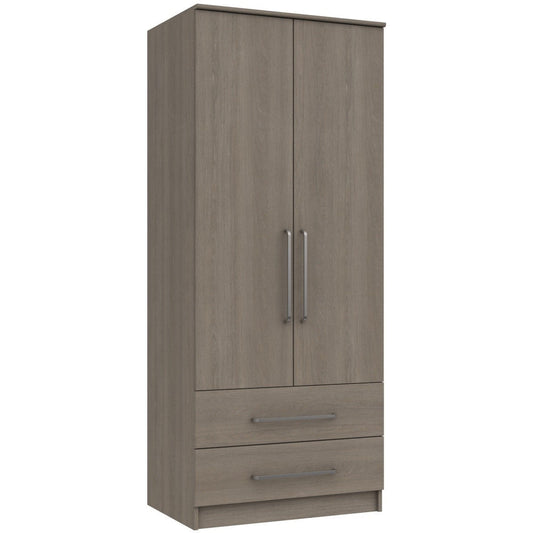 Minnesota 2 Door gents Wardrobe Beige Grey Oak