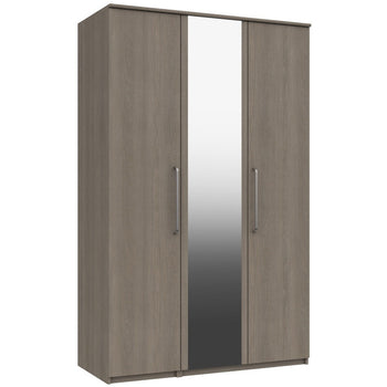 Minnesota 3 Door  with mirror Wardrobe Beige grey Oak