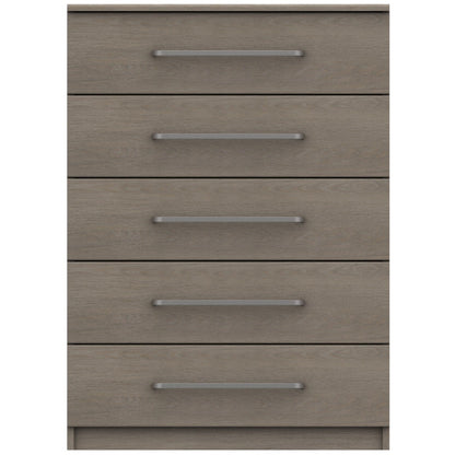 Minnesota 5 Drawer Chest Beige Grey Oak