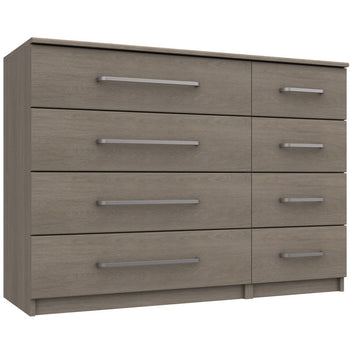 Minnesota 8 Drawer chest Beige Grey Oak
