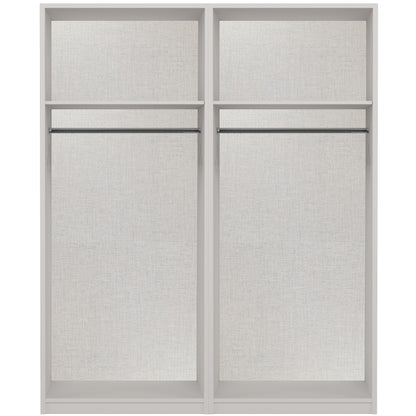 Minnesota 4 Door Wardrobe With 2 Mirrors Dark Grey Oak